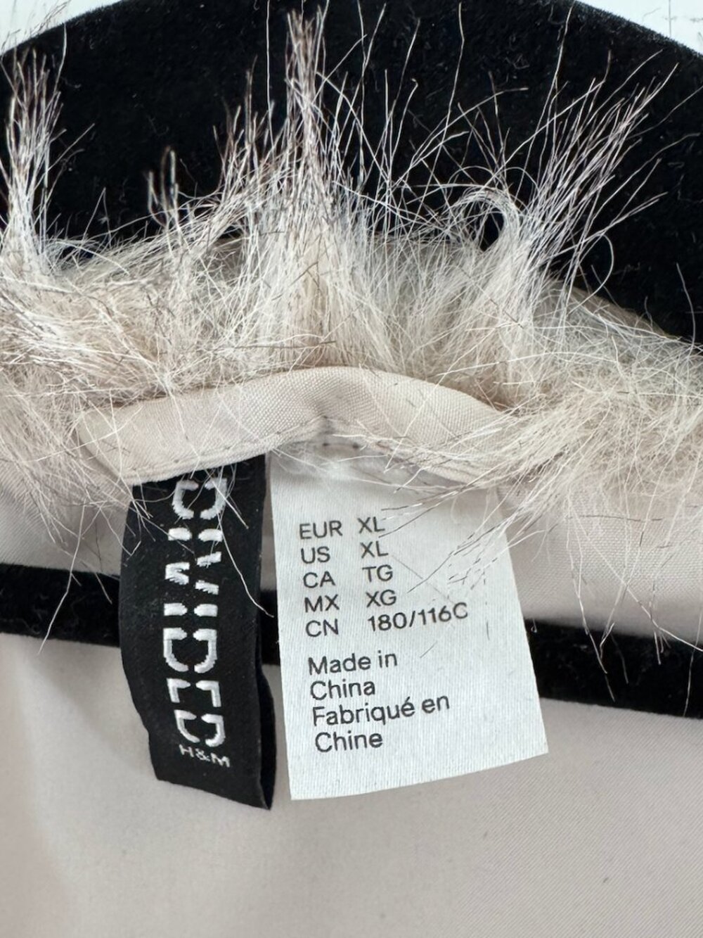 H&M Faux Fur Vest Beige XL Soft Cozy Luxury Look - Picture 3 of 5